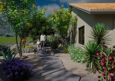 Path Ocotillo Landscape 3D Graphic Landscape Design