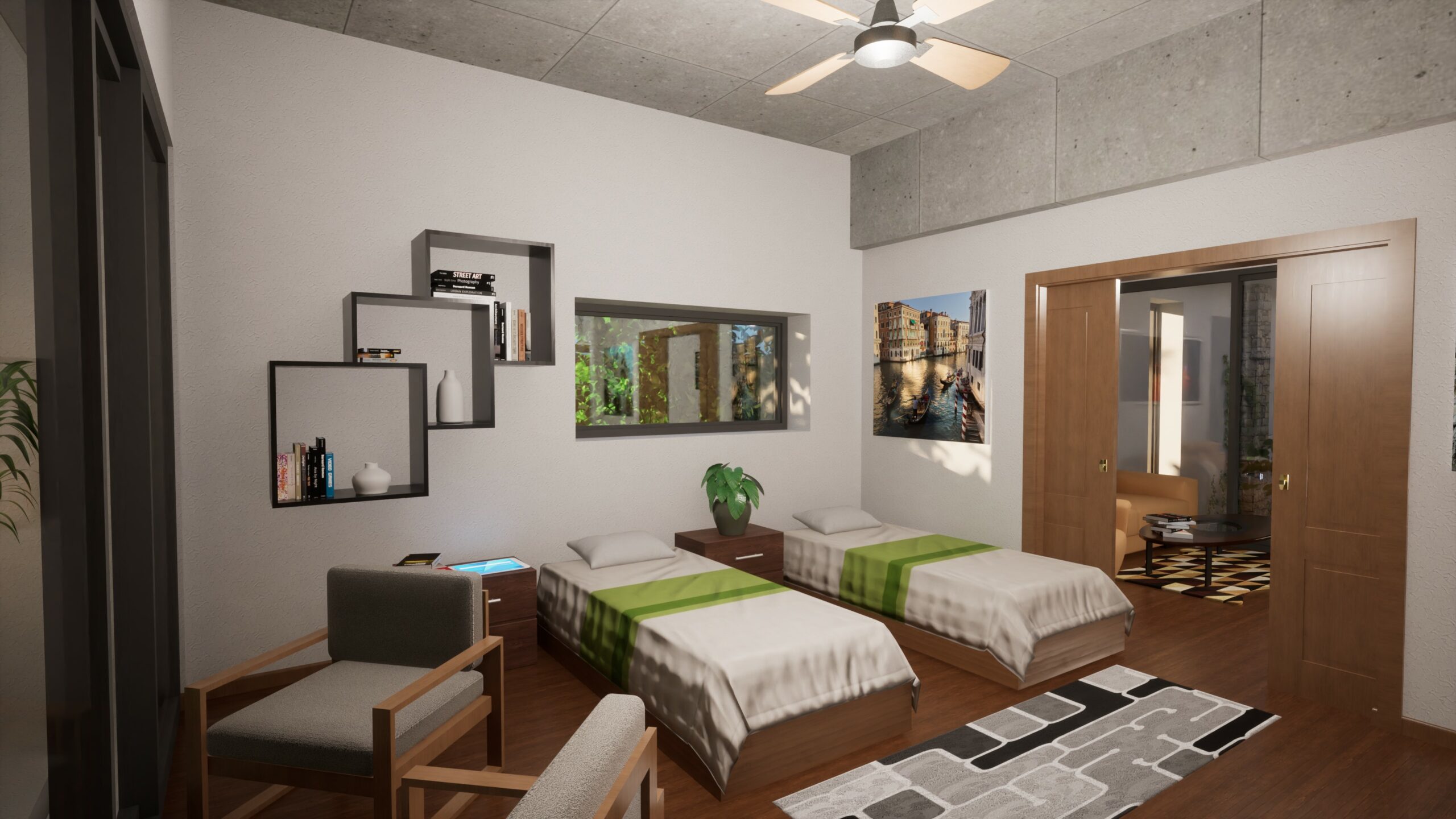Spare Bedroom 3D Design